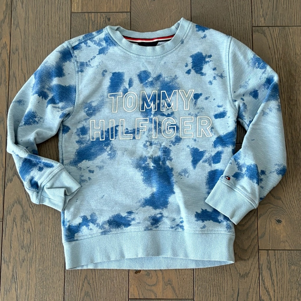 Tommy Hilfiger Kids Blue and White Sweatshirt
